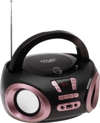 Prenosný boombox s CD/MP3 a FM rádiom ADLER AD 1181, čierno-mediový