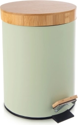Kovový pedálový odpadkový kôš Greenish 5 l, zelený