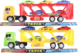 Prepravník áut na zotrvačník s 5 autíčkami, plast