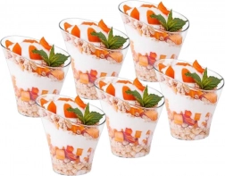 Plastové poháriky na dezerty a občerstvenie 180 ml, 6 ks