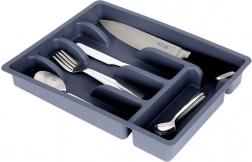 Sivý organizér na príbor do zásuvky 36 × 25,5 cm