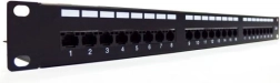Patch panel 19" s 24 portmi, kategória 6, typ U/UTP