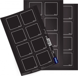 Samolepiace štítky na poháre čierne 24 ks