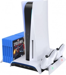 Chladiaca stanica a nabíjačka pre PS5 KIWI HOME PB01 biela