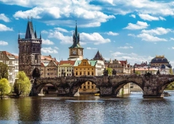Praha – pohľad na Karlov most, puzzle 1000 dielikov