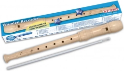 Klasická drevená flauta biela