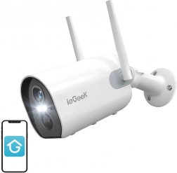 Bezdrôtová vonkajšia Wi‑Fi kamera ieGeek ZS‑GX2S biela 2K, batéria 5200 mAh