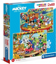 Puzzle 2x60 dielikov - Mickey a priatelia