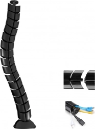 Organizér káblov na stôl MACLEAN čierny