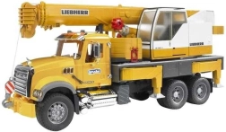 Bruder MACK Granite autožeriav LIEBHERR 1:16
