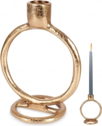 Hliníkový zlatý svietnik 15 cm