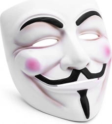 Maska Guy Fawkes ANONYMOUS V AKO VENDETA, biela