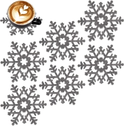 Filcové podložky pod šálky sivé 13,5 cm, 6 ks