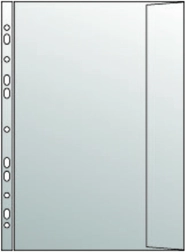 Priehľadný obal na dokumenty A4 s chlopňou a eurozávesom, PP 120 mikrónov, krupička