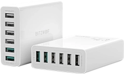 Nabíjačka USB 6 portov BlitzWolf QC 3.0, 60W biela