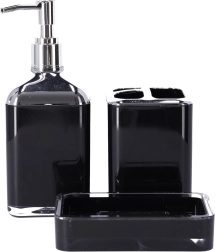 Kúpeľňová sada 3 ks BERRETTI, čierna + chróm