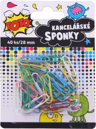 Farebné kancelárske sponky 28 mm