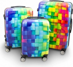 Sada polykarbonátových kufrov XL, L a M s teleskopickou rukoväťou a číselným zámkom