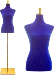 Dámska krajčírska figurína BITUXX, zamatová granátová, výška 170–185 cm