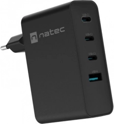 Sieťová nabíjačka Natec Ribera GaN 3xUSB-C + 1x USB-A 100W čierna