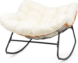 Hojdacie kreslo XL v škandinávskom štýle – béžové