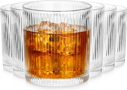 Ryhované poháre 310 ml, sada 6 ks Vilde