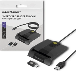 Čítačka čipových kariet Qoltec USB-C