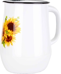 Smaltovaný džbán 2,5 l so slnečnicovým dekorom