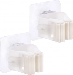 Samolepiaci držiak na mop a metlu, sada 2 ks