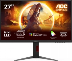 Herný monitor 27" AOC U27G4XM, 4K, 160 Hz, Fast IPS, Mini LED, HDMI, DisplayPort, pivot