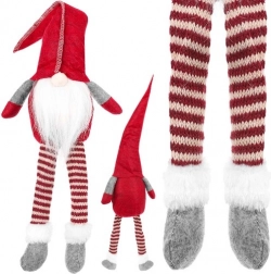 Sediaci škriatok textilná dekorácia 50 cm – Červená