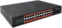 Gigabitový sieťový switch 24× RJ45 a 2× SFP 1 Gb/s