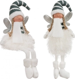 Sediaca vianočná víla s trblietavými krídlami RUHHY 55 cm