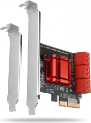 Axagon PCIe radič 6× interné SATA 6G ASM1166 (SP a LP)