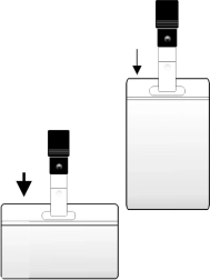Priehľadná visačka na menovku s klipom
