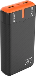 Powerbanka tracer energen 20000 mah s pd a qc 3.0, čierno‑oranžová