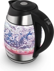 Sklenená rýchlovarná kanvica Esperanza Seine 1,7 l, čierna s LED podsvietením a reguláciou teploty