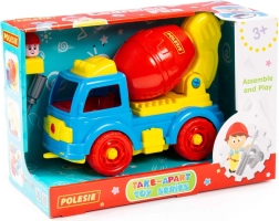 Rozoberateľná miešačka na betón s náradím a figúrkou, 29 dielov