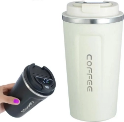 Termo hrnček s displejom, biely 510 ml