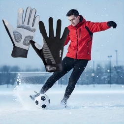 Zimné športové cyklistické rukavice s dotykovou funkciou XL