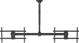 Stropný držiak pre dva TV 34–60" s výškovou reguláciou a VESA 600×400