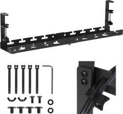 Podstolový organizér káblov s nastaviteľnou lištou