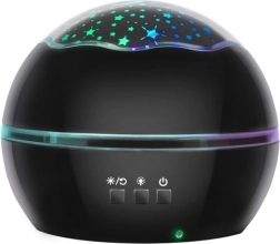 Nočný projektor hviezd a podmorského sveta – čierna