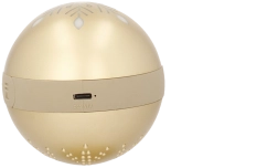 Vianočná ozdoba na stromček s Bluetooth reproduktorom zlatá 8,5 × 8,5 × 9,5 cm - 1 kus