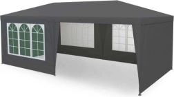 Záhradný párty stan 3 × 6 m so 6 stenami, sivý, MultiGarden