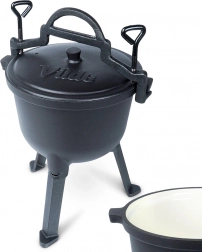 Smaltovaný liatinový kotlík na nožičkách s pokrievkou CAST LINE 4 l