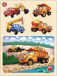 Dino drevené puzzle Tatra v lome 13 dielikov