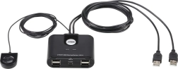 USB prepínač ATEN US224 2-portový na zdieľanie 4 zariadení