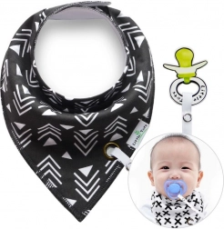 Šatka s cumlíkom - čierna