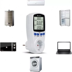 Digitálny wattmeter – merač spotreby energie do zásuvky